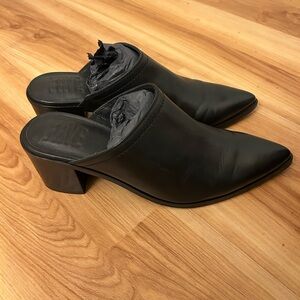 Frye Black Sadie Mules